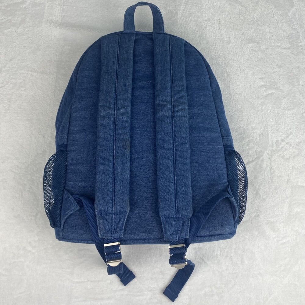 Disney World Pride Collection Denim Mickey Mouse Backpack Rainbow Blue - Picture 2 of 10